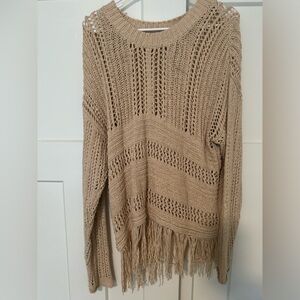 Crochet, fringe sweater